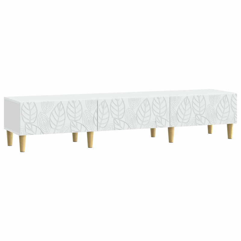 TV Cabinet 147 x 34.5 x 30 cm White Engineered Wood