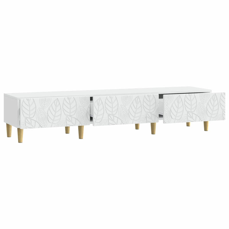 TV Cabinet 147 x 34.5 x 30 cm White Engineered Wood