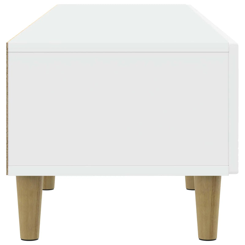 TV Cabinet 147 x 34.5 x 30 cm White Engineered Wood