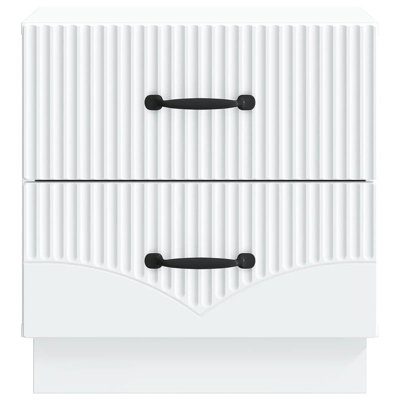 Bedside Cabinet White 43 x 34.5 x 44.5 cm Engineered Wood