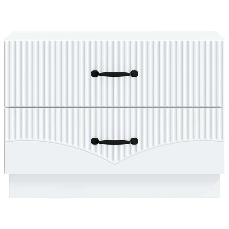 Bedside Cabinet White 62 x 34.5 x 44.5 cm Engineered Wood