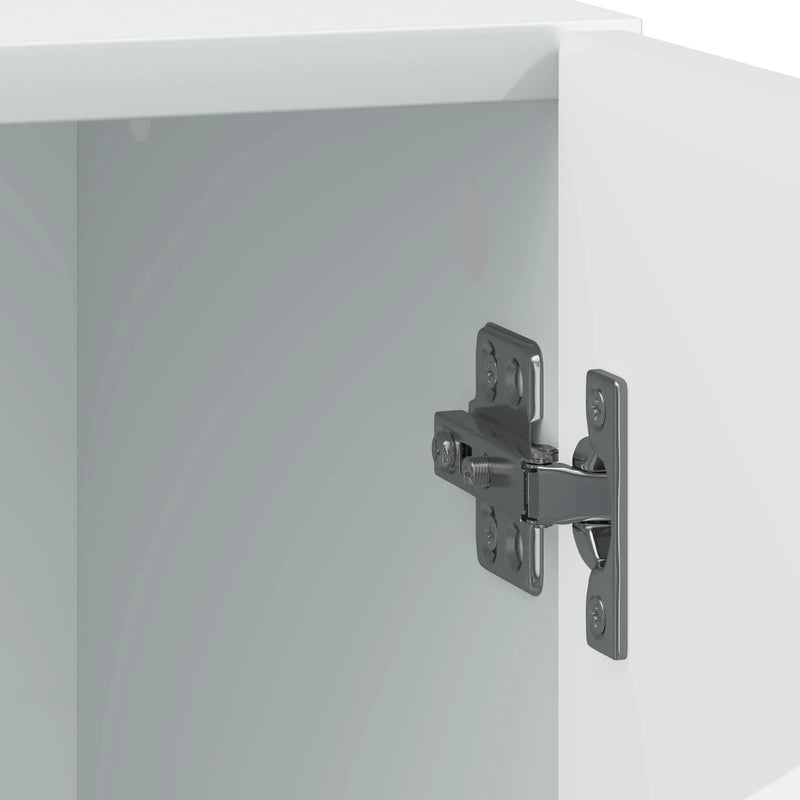 Bedside Table White 43 x 34.5 x 47 cm Engineered Wood