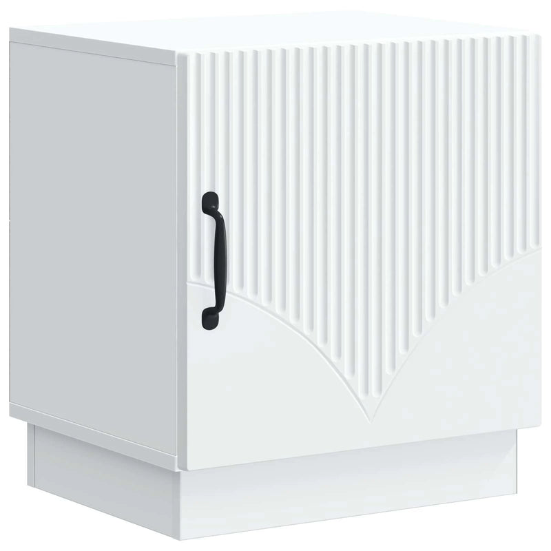 Bedside Table White 43 x 34.5 x 47 cm Engineered Wood