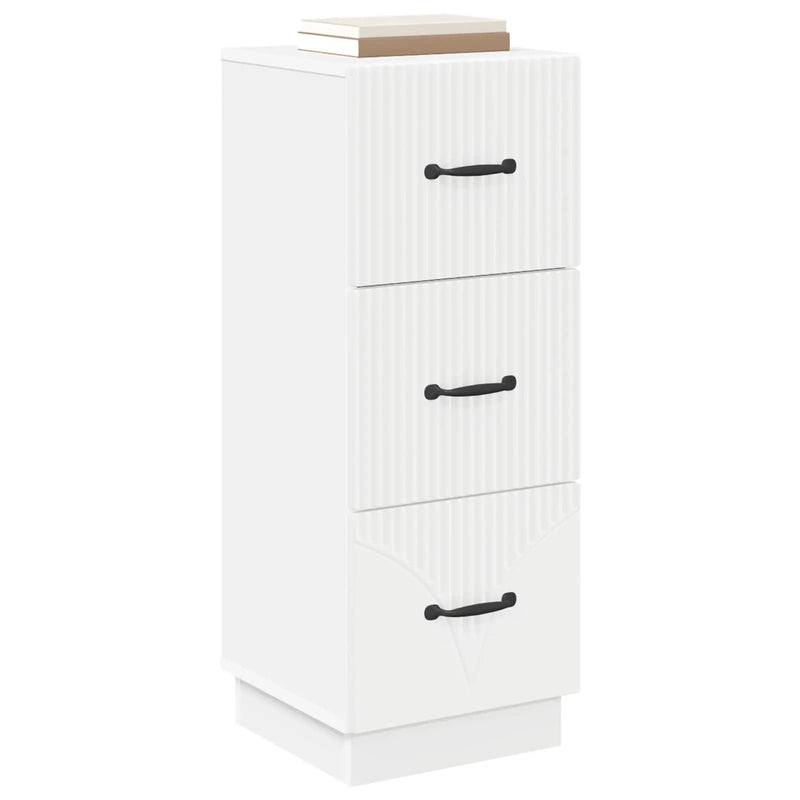 Drawer Cabinet White 33 x 34.5 x 87 cm Engineered Wood