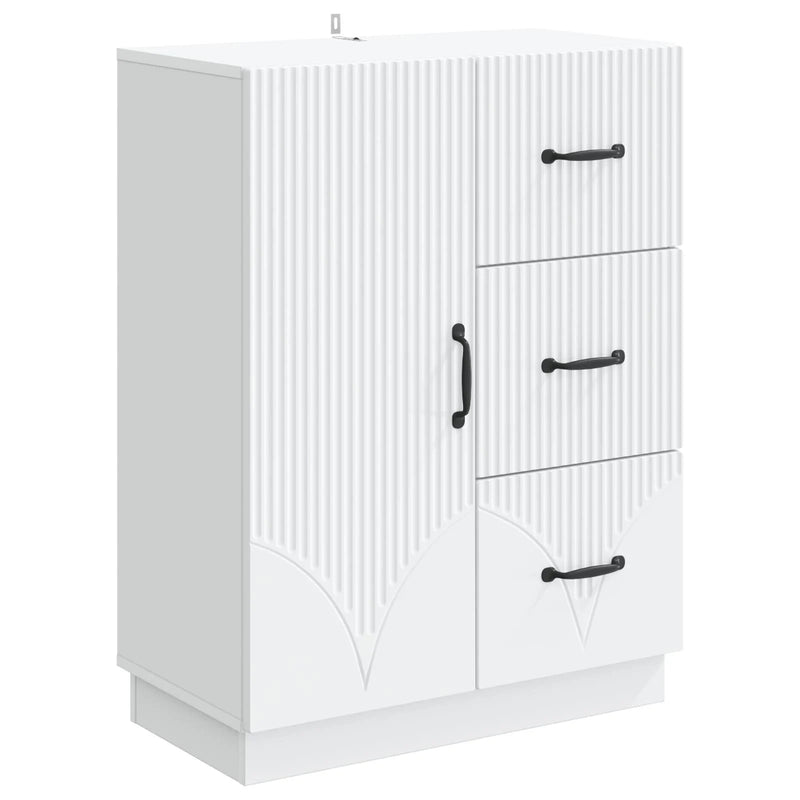Sideboard with Drawer White 66 x 34.5 x 87 cm Engineered Wood