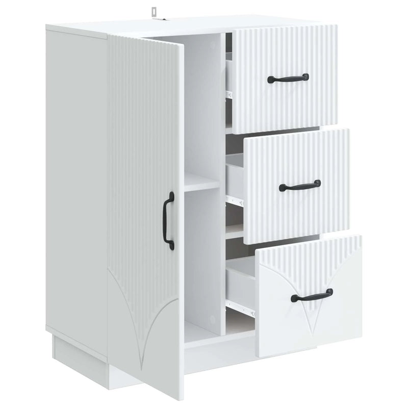 Sideboard with Drawer White 66 x 34.5 x 87 cm Engineered Wood