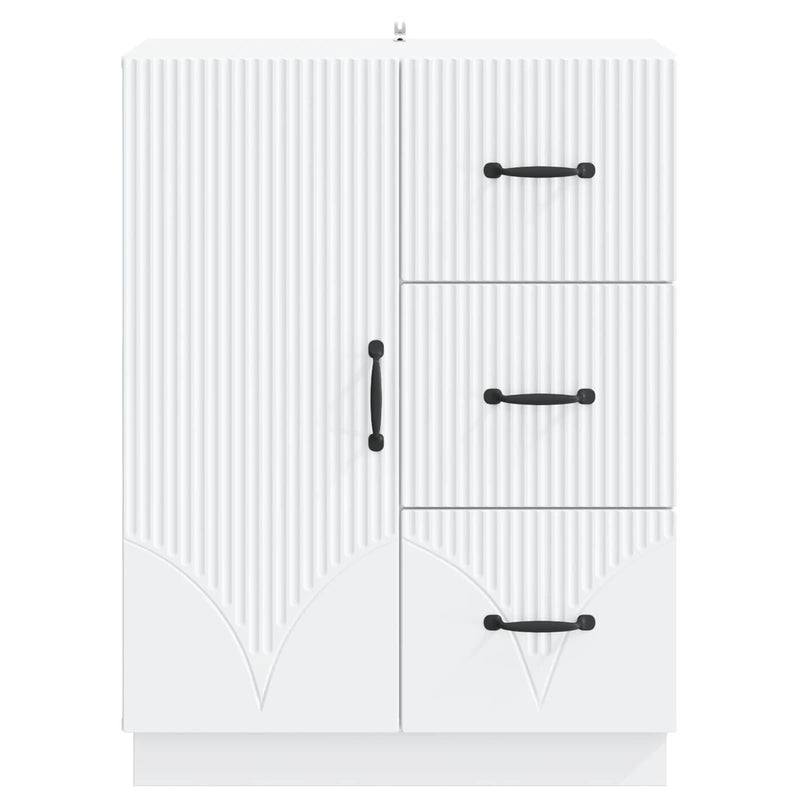 Sideboard with Drawer White 66 x 34.5 x 87 cm Engineered Wood