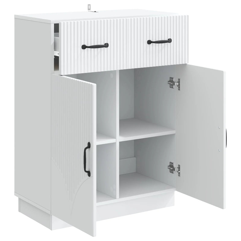 Sideboard with Drawer White 66 x 34.5 x 87 cm Engineered Wood