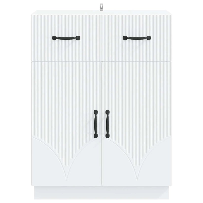 Sideboard with Drawer White 66 x 34.5 x 87 cm Engineered Wood