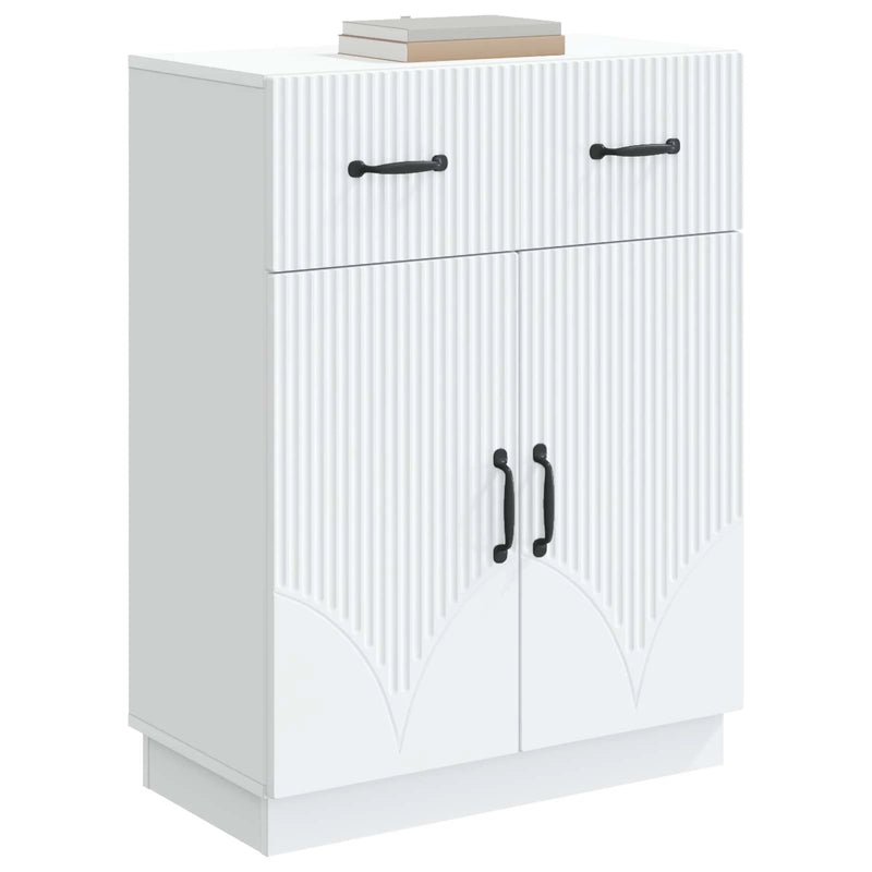 Sideboard with Drawer White 66 x 34.5 x 87 cm Engineered Wood