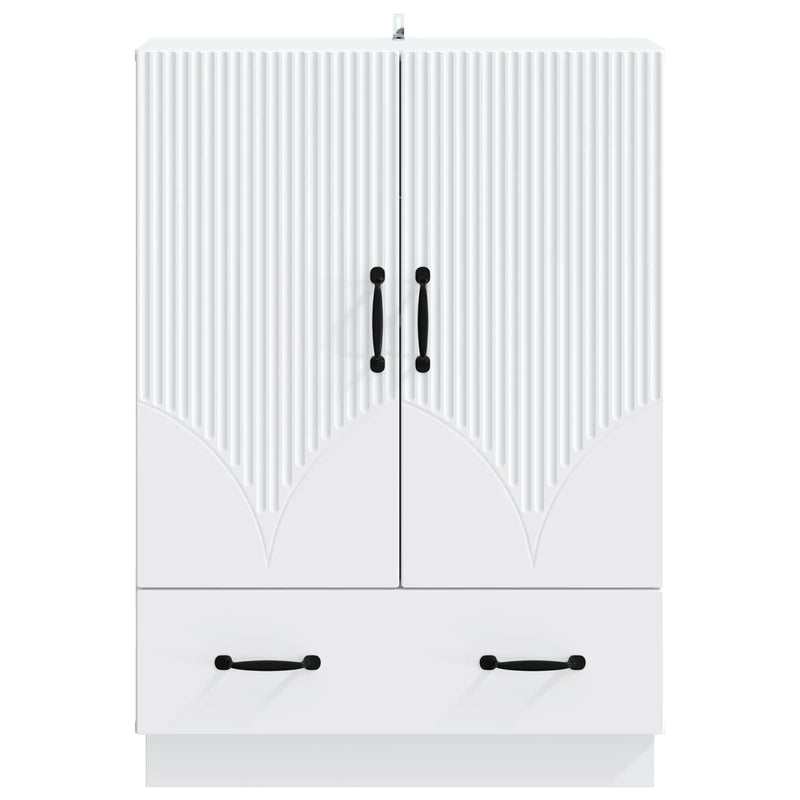 Sideboard with Drawer White 66 x 34.5 x 92 cm Engineered Wood