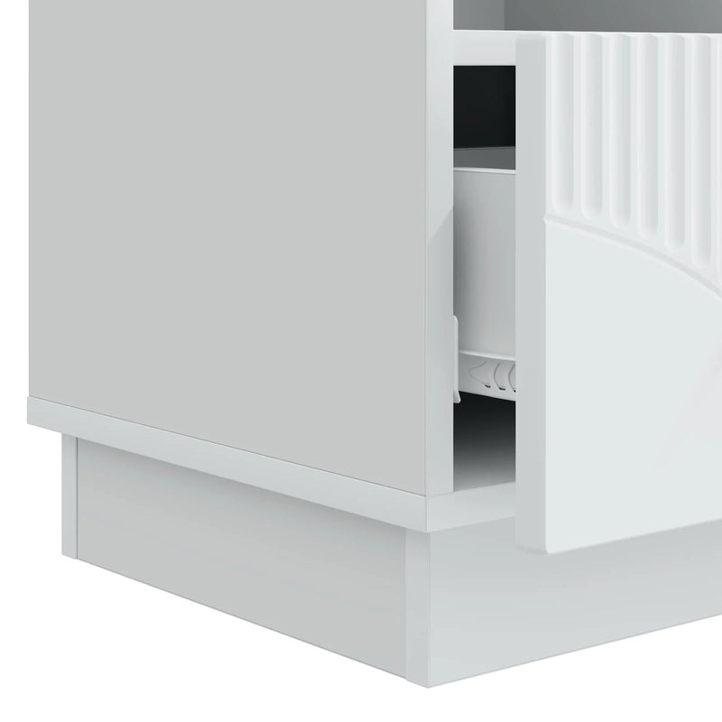 TV Cabinet with Drawer White 102 x 34.5 x 47 cm Engineered Wood