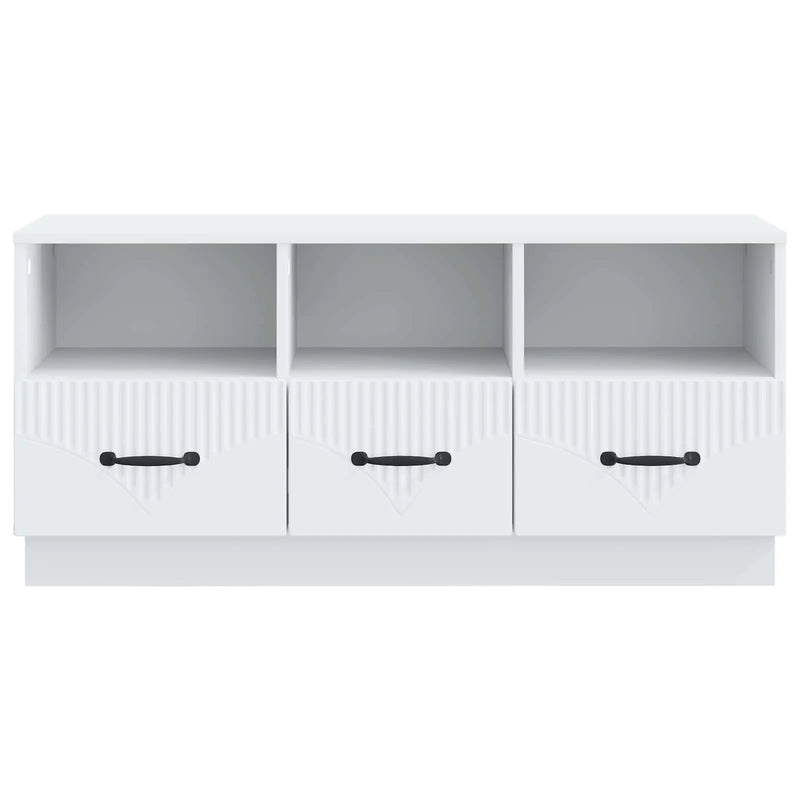 TV Cabinet with Drawer White 102 x 34.5 x 47 cm Engineered Wood