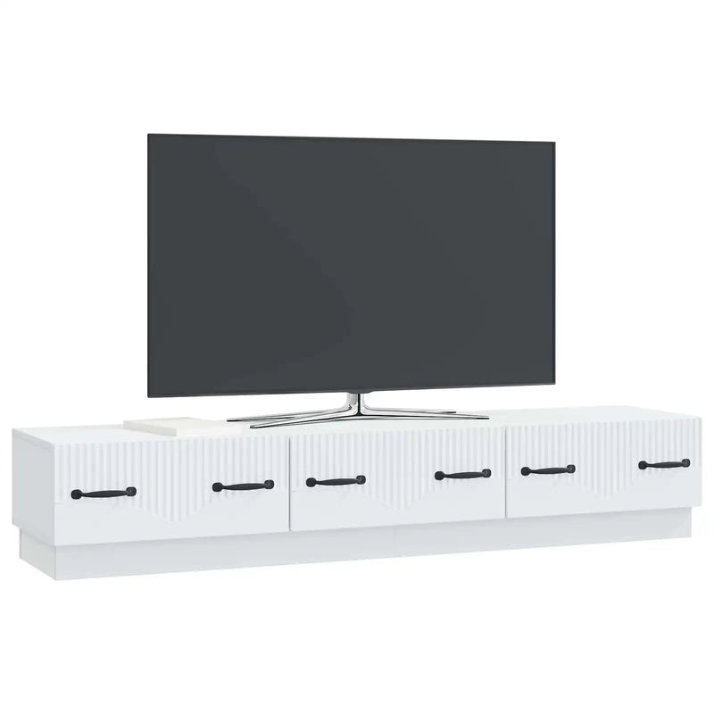 TV Cabinet with Drawer White 147 x 34.5 x 27 cm Engineered Wood