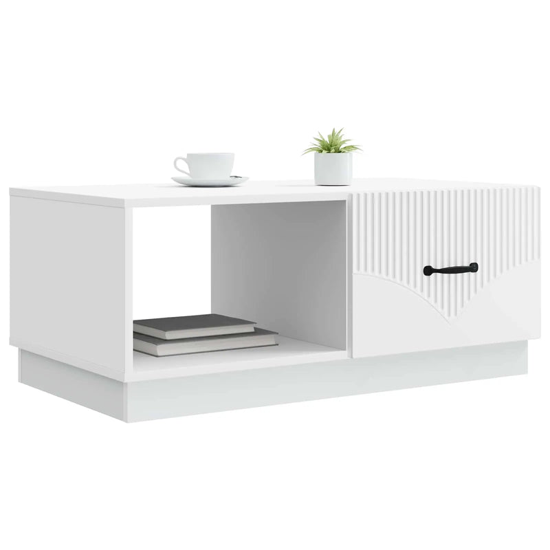 Coffee Table White 90 x 50 x 37 cm Engineered Wood