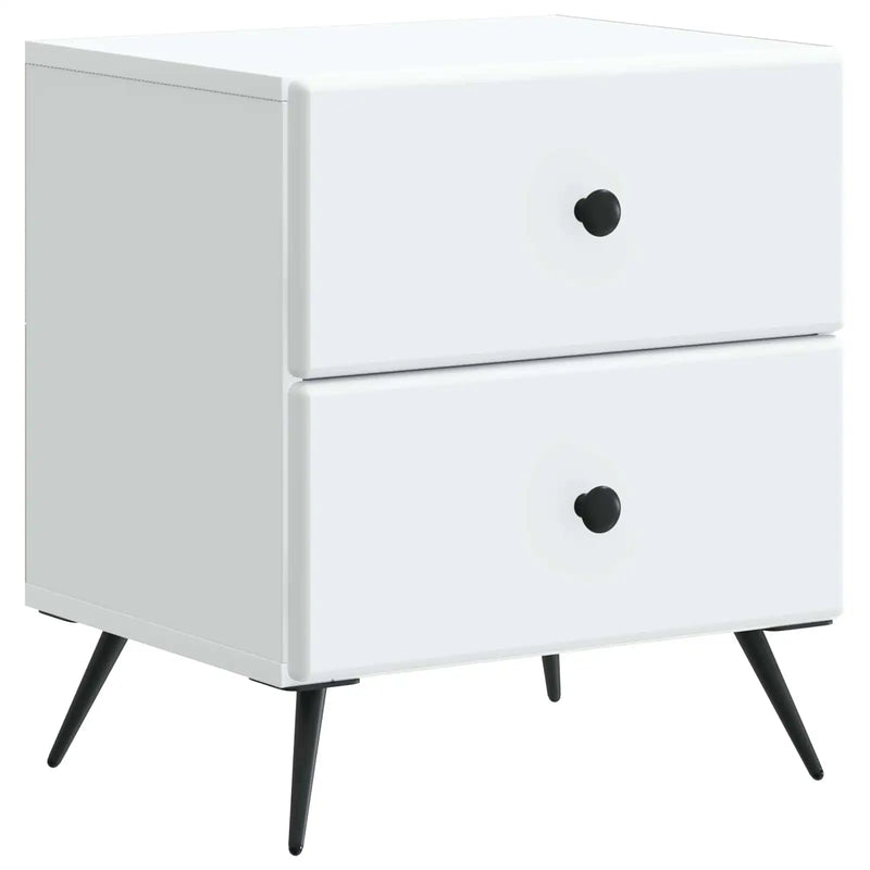 Bedside Cabinet White 43 x 34.5 x 47.5 cm Engineered Wood