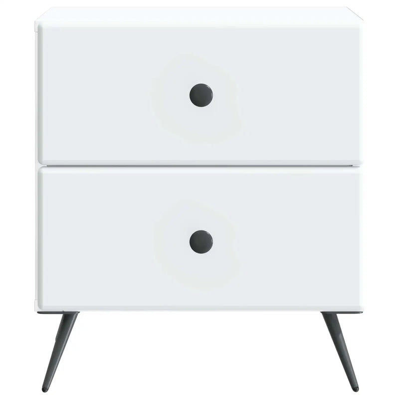 Bedside Cabinet White 43 x 34.5 x 47.5 cm Engineered Wood