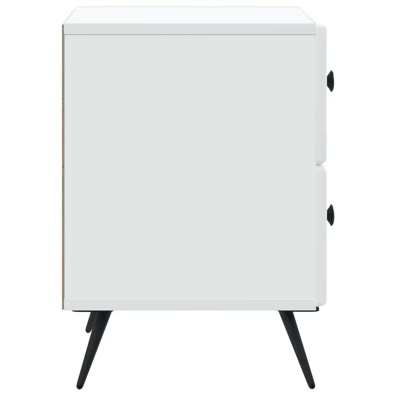 Bedside Cabinet White 43 x 34.5 x 47.5 cm Engineered Wood