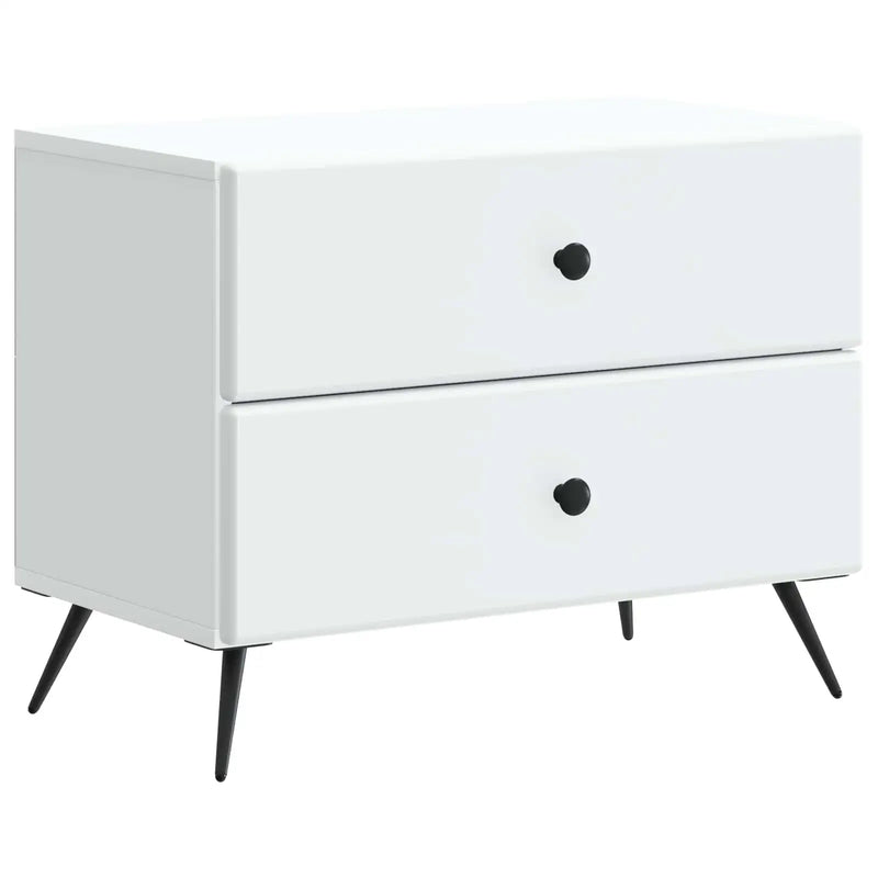 Bedside Cabinet White 62 x 34.5 x 47.5 cm Engineered Wood
