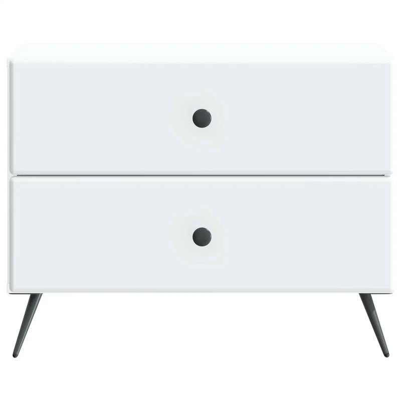 Bedside Cabinet White 62 x 34.5 x 47.5 cm Engineered Wood