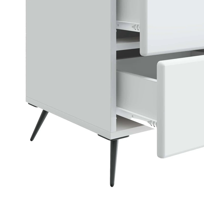 Bedside Cabinet White 43 x 41 x 66.5 cm Engineered Wood