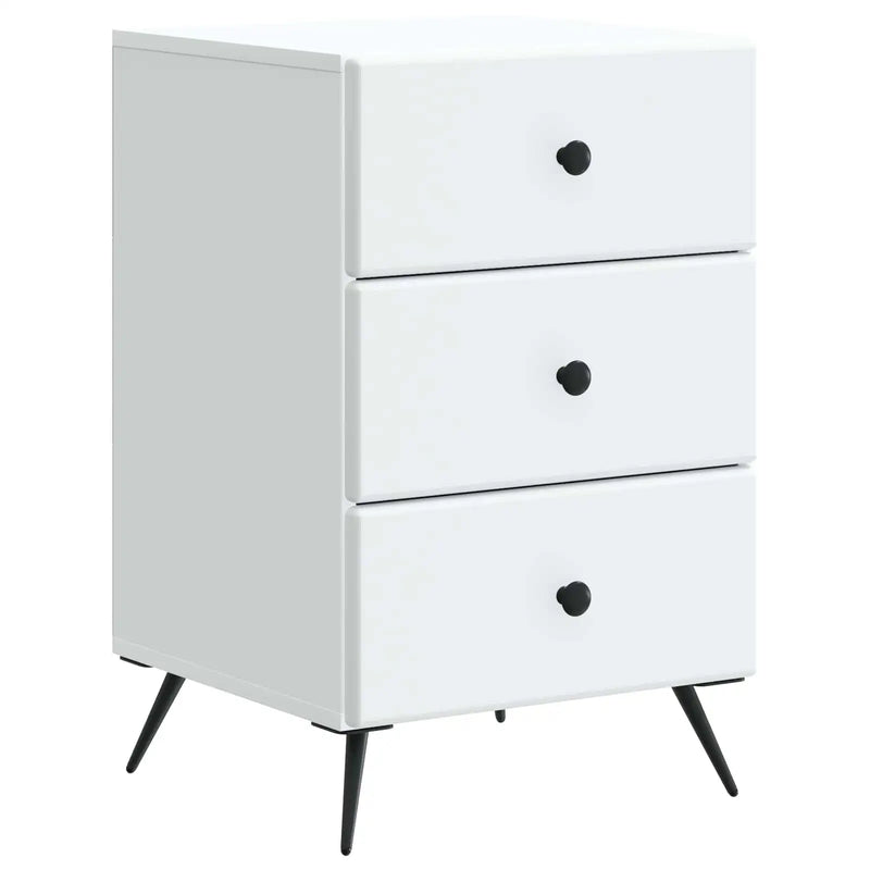 Bedside Cabinet White 43 x 41 x 66.5 cm Engineered Wood
