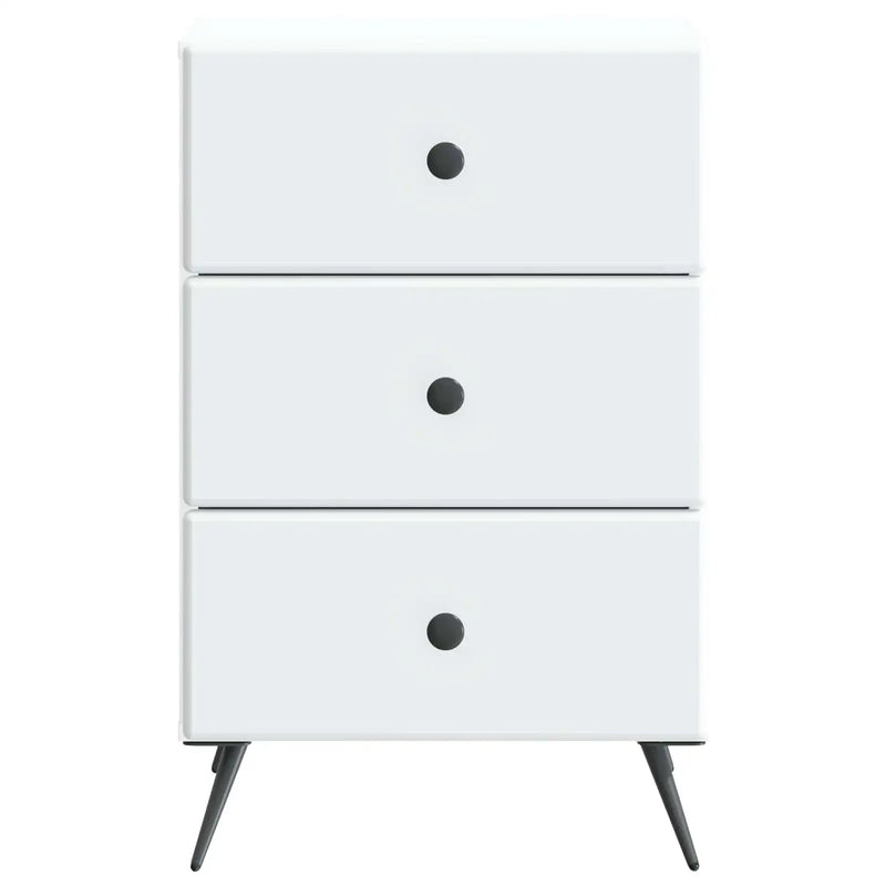 Bedside Cabinet White 43 x 41 x 66.5 cm Engineered Wood