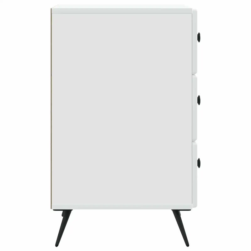 Bedside Cabinet White 43 x 41 x 66.5 cm Engineered Wood
