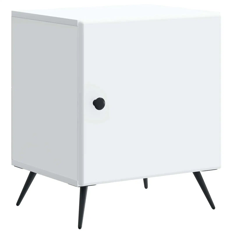 Bedside Cabinet White 43 x 34.5 x 50 cm Engineered Wood