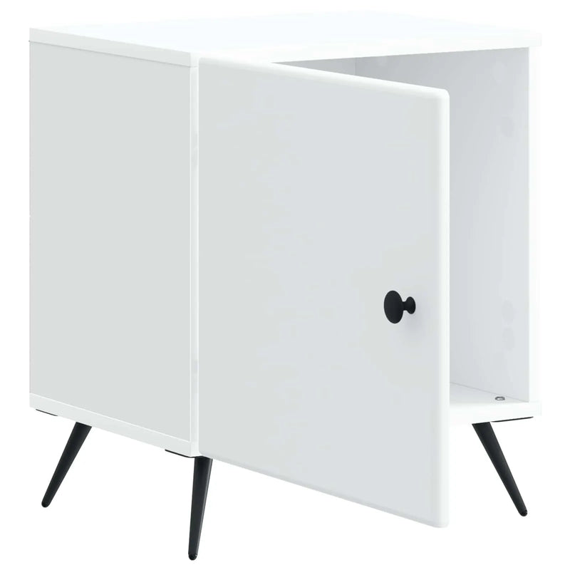 Bedside Cabinet White 43 x 34.5 x 50 cm Engineered Wood