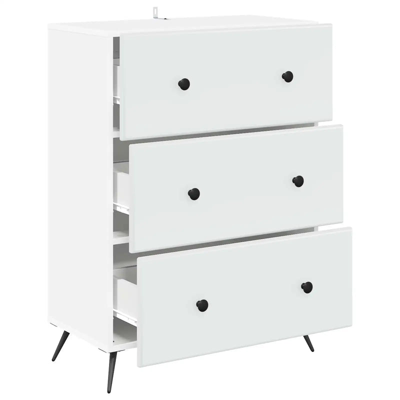 Drawer Cabinet White 66 x 34.5 x 90 cm Engineered Wood