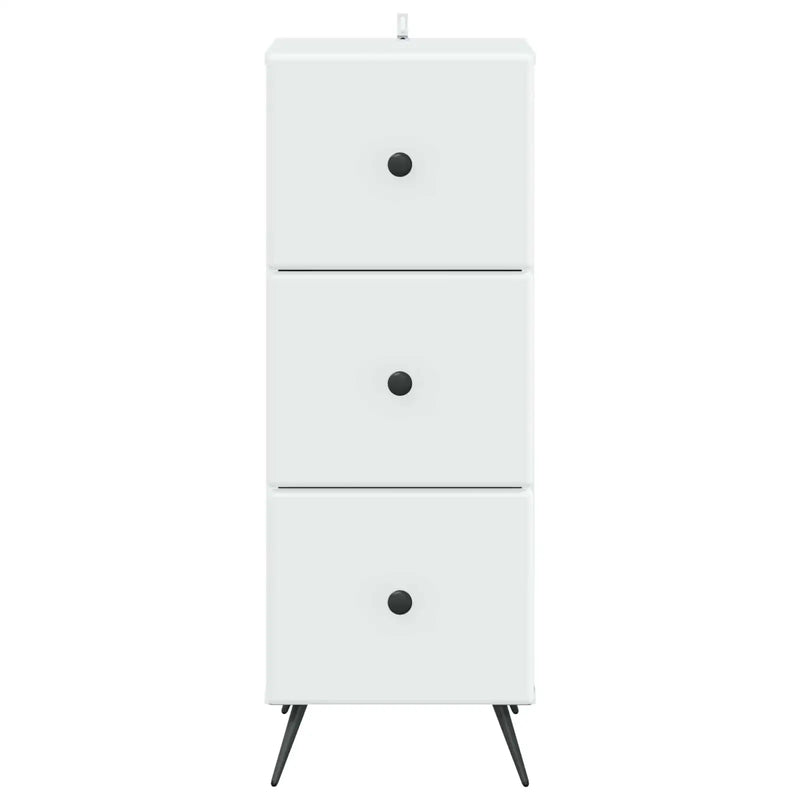 Drawer Cabinet White 33 x 34.5 x 90 cm Engineered Wood