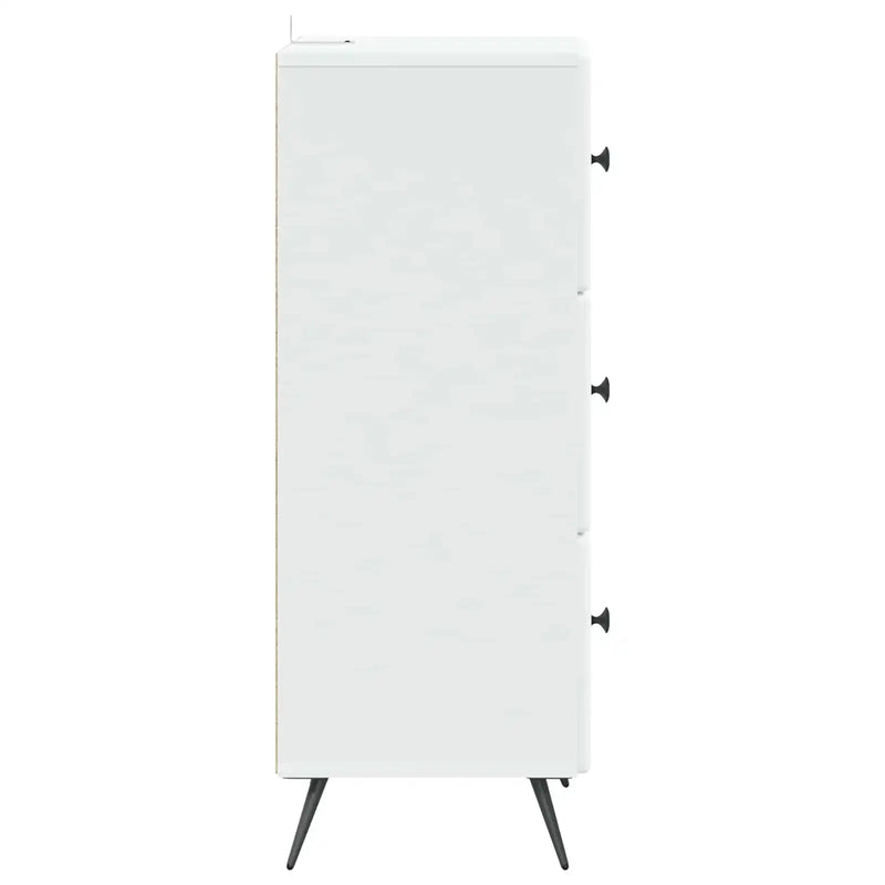 Drawer Cabinet White 33 x 34.5 x 90 cm Engineered Wood