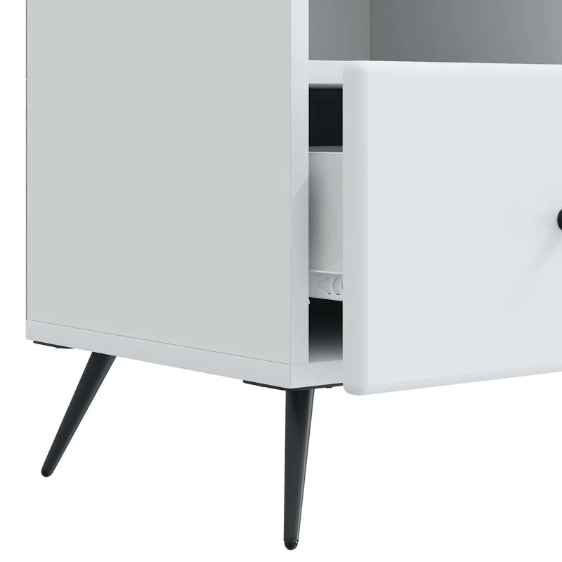 TV Cabinet with Drawer White 102 x 34.5 x 50 cm Engineered Wood