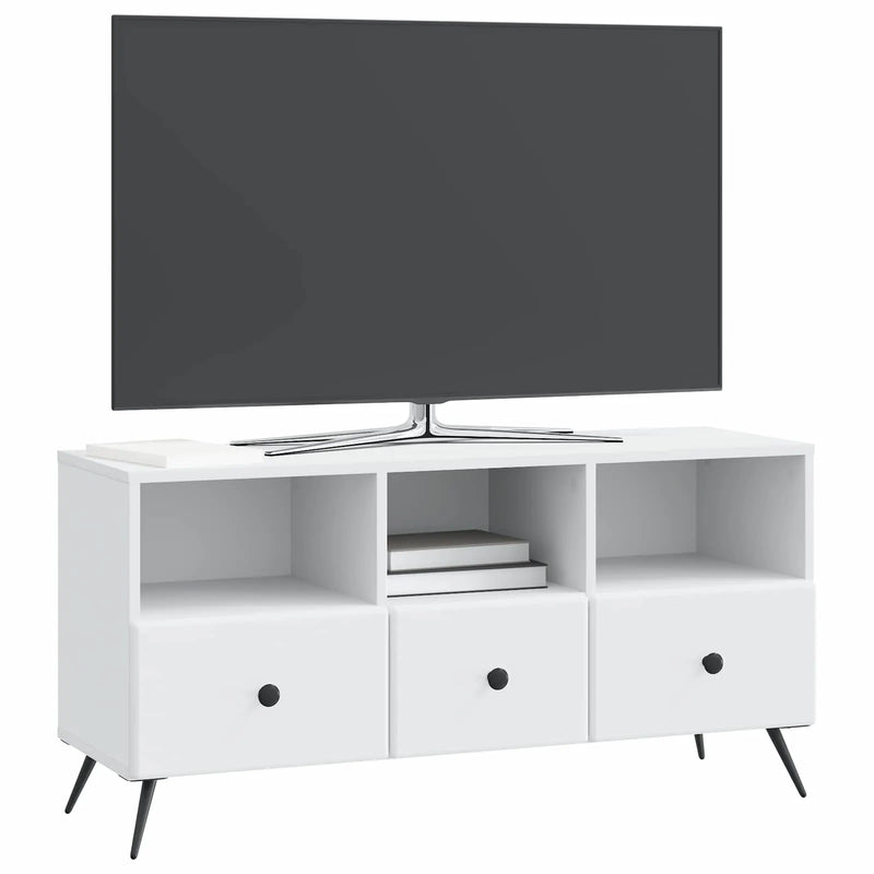 TV Cabinet with Drawer White 102 x 34.5 x 50 cm Engineered Wood