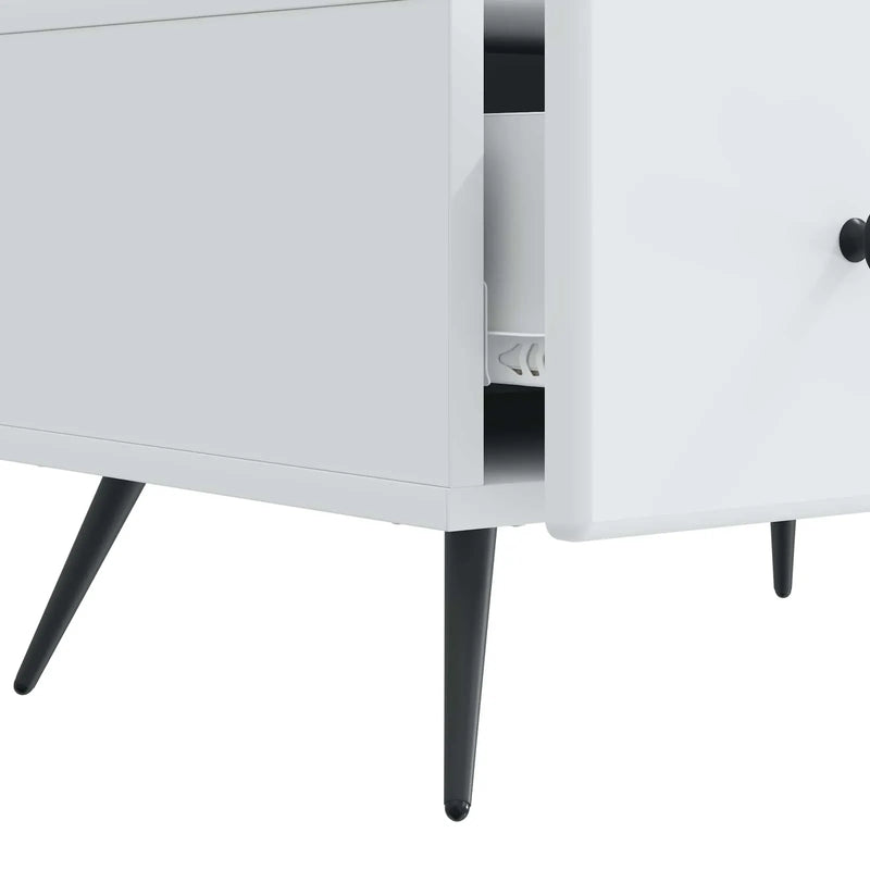 TV Cabinet with Drawer White 147 x 34.5 x 30 cm Engineered Wood