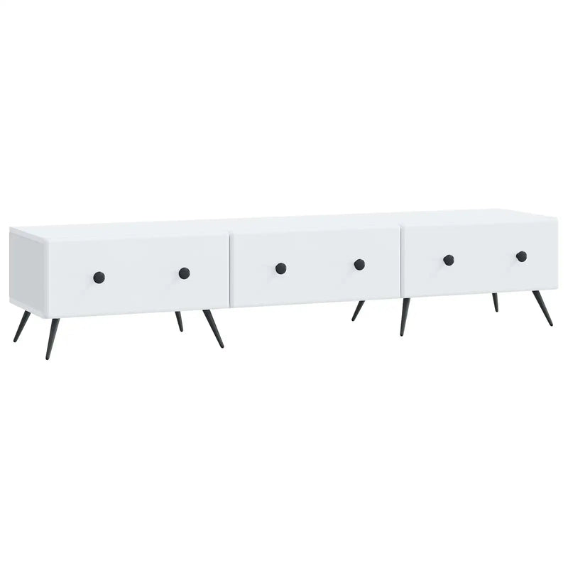 TV Cabinet with Drawer White 147 x 34.5 x 30 cm Engineered Wood