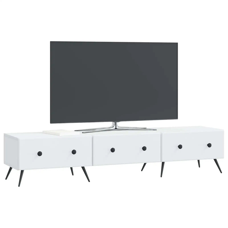 TV Cabinet with Drawer White 147 x 34.5 x 30 cm Engineered Wood