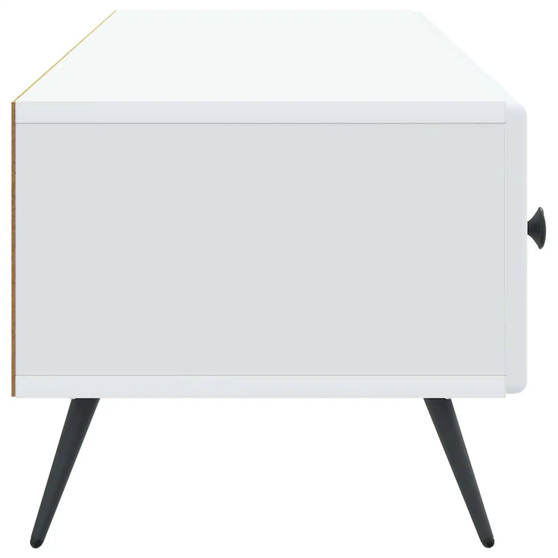 TV Cabinet with Drawer White 147 x 34.5 x 30 cm Engineered Wood