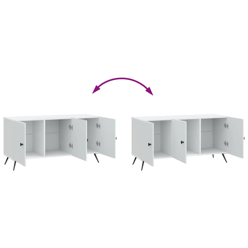 TV Cabinet White 99 x 34.5 x 50 cm Engineered Wood
