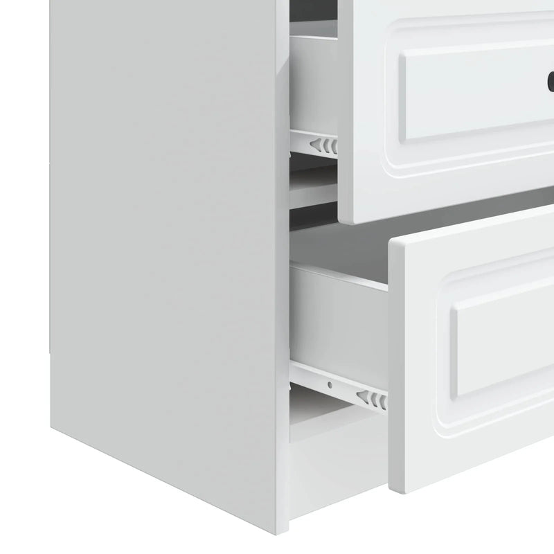 Bedside Cabinet White 62 x 34.5 x 44.5 cm Engineered Wood