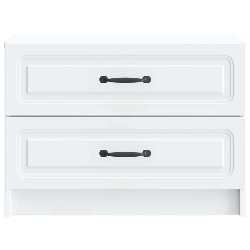 Bedside Cabinet White 62 x 34.5 x 44.5 cm Engineered Wood