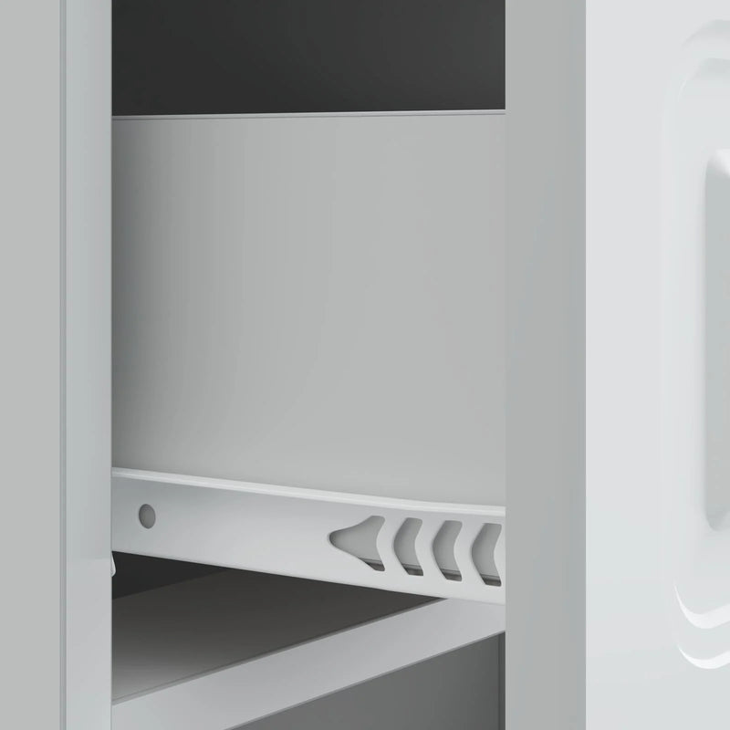 Bedside Cabinet White 43 x 41 x 63.5 cm Engineered Wood