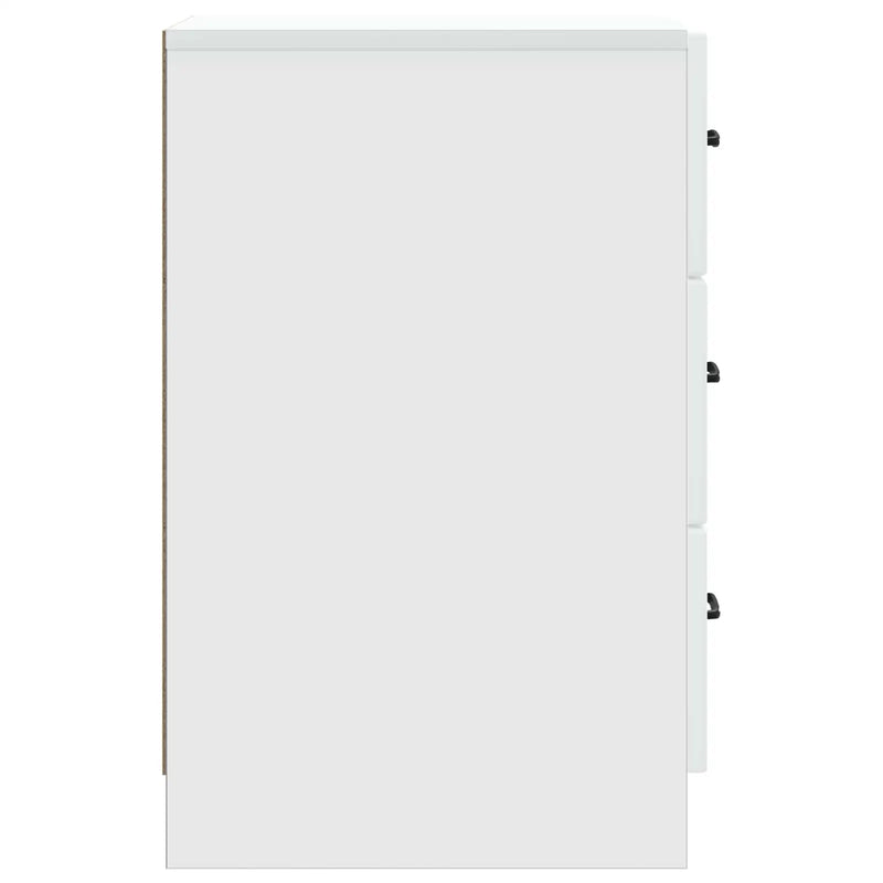 Bedside Cabinet White 43 x 41 x 63.5 cm Engineered Wood