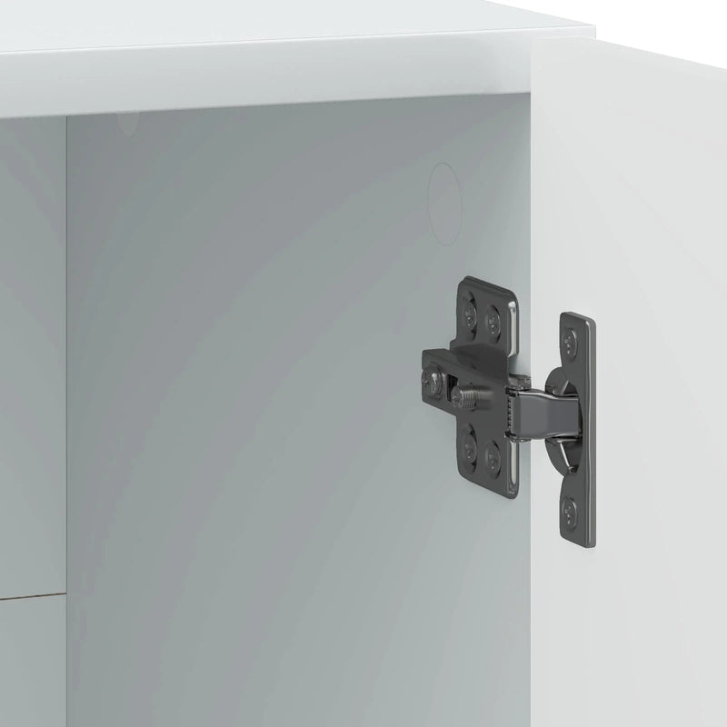 Bedside Cabinet White 43 x 34.5 x 47 cm Engineered Wood