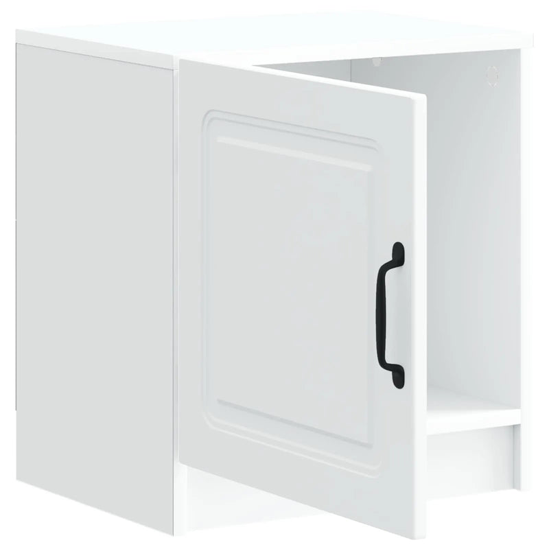 Bedside Cabinet White 43 x 34.5 x 47 cm Engineered Wood