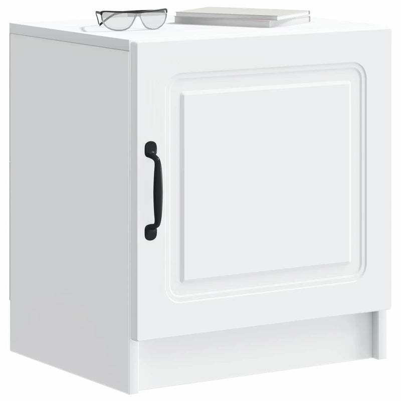 Bedside Cabinet White 43 x 34.5 x 47 cm Engineered Wood