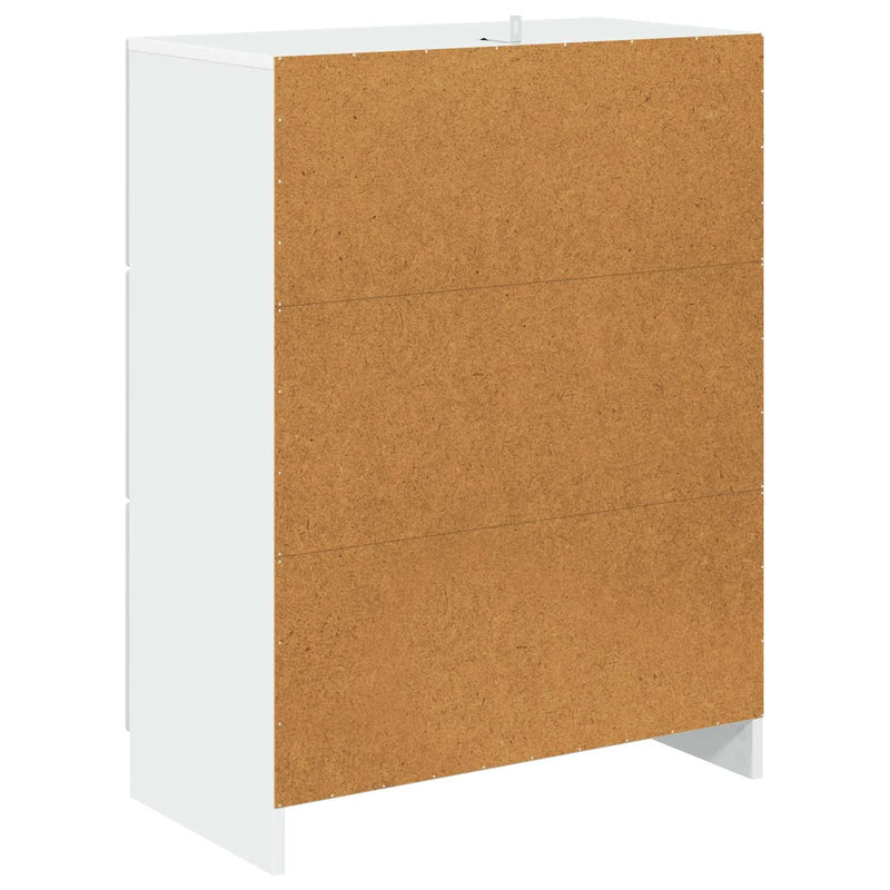 Drawer Cabinet White 66 x 34.5 x 87 cm Engineered Wood