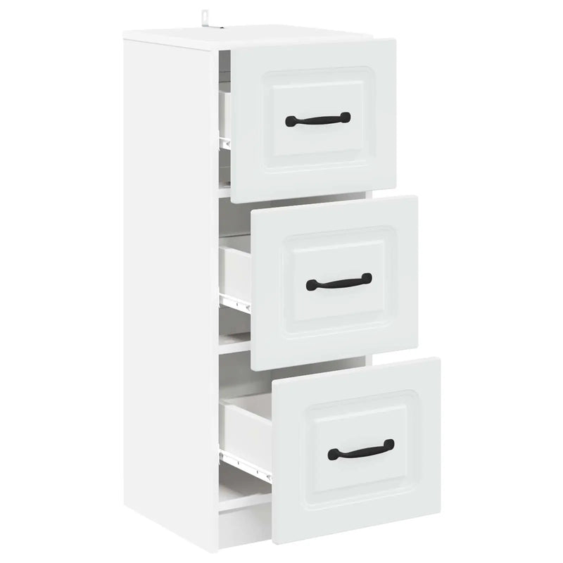 Drawer Cabinet White 33 x 34.5 x 87 cm Engineered Wood