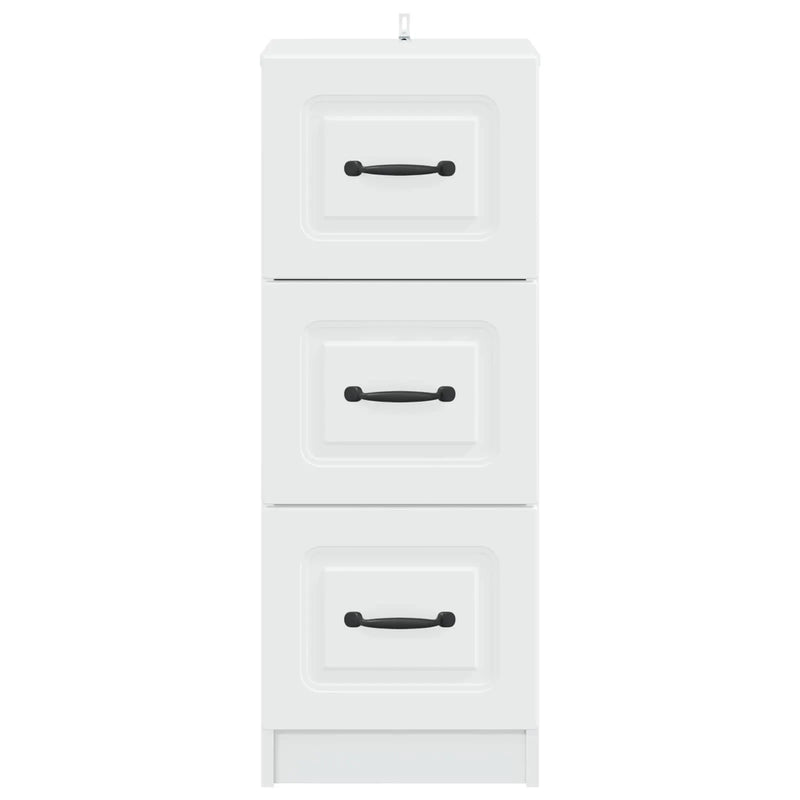 Drawer Cabinet White 33 x 34.5 x 87 cm Engineered Wood
